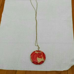 Paisley Wood like Necklace